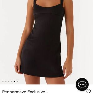Peppermayo Elegant Black Mini Dress